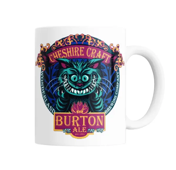 Taza de Cerámica Alicia Gato de Cheshire Cervecería Wonderland