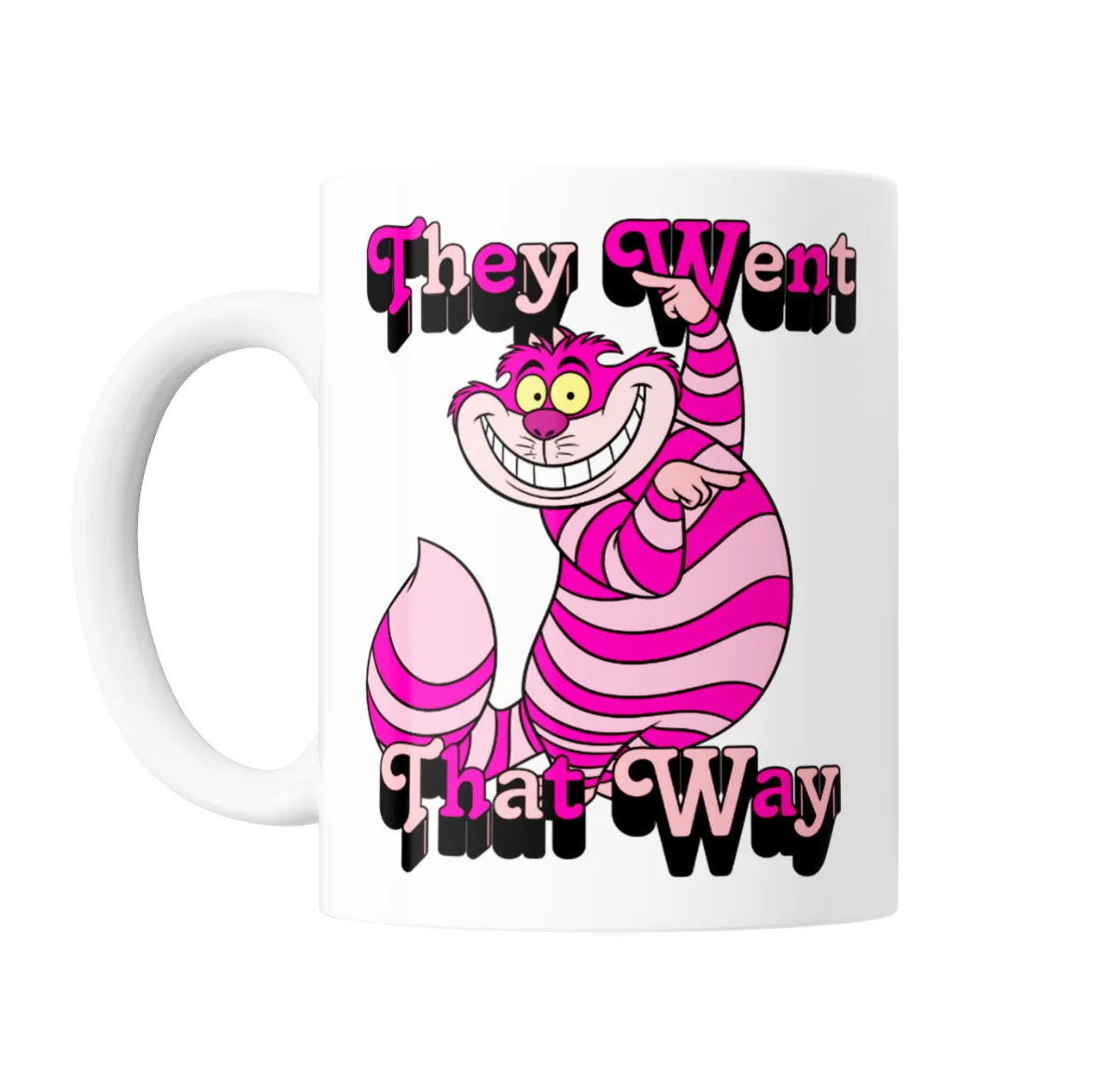 Taza de Cerámica Alicia Gato de Cheshire They Went That Way - vista 2