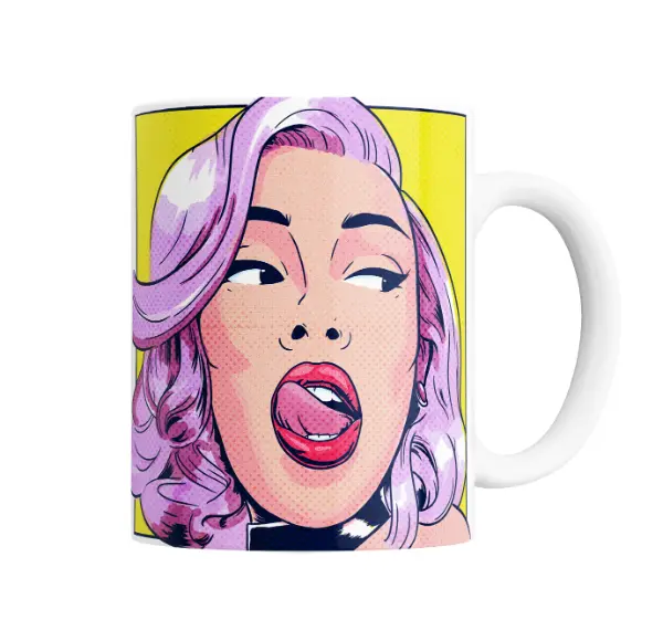 Taza de Cerámica Doja Cat Pop Art Lengua
