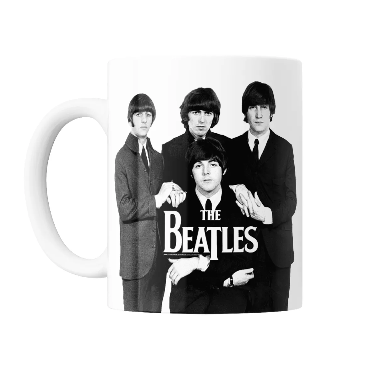Taza de Cerámica The Beatles Foto Blanco y Negro - vista 2