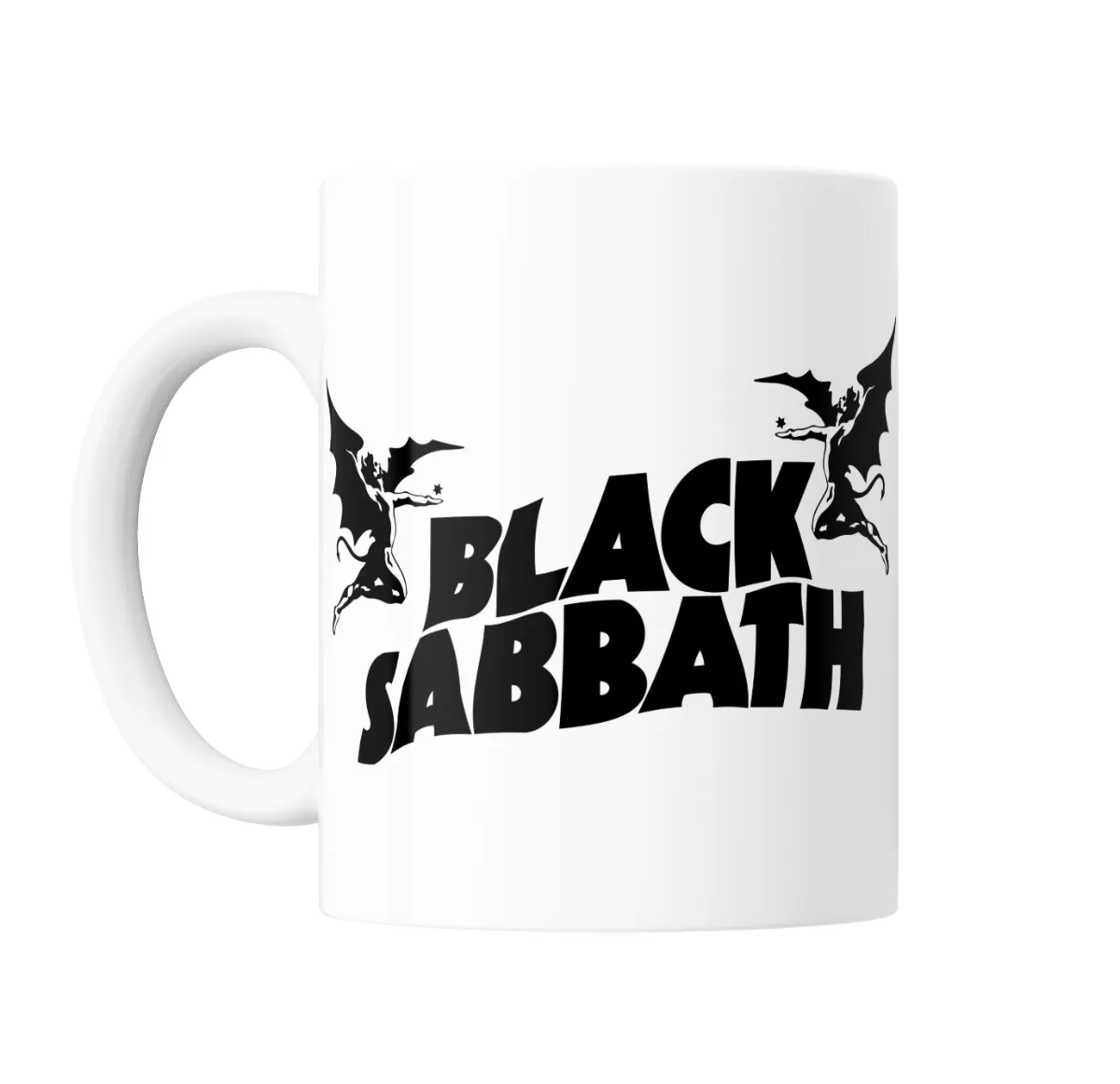Taza de Cerámica Black Sabbath Logo con Figuras Aladas - vista 2