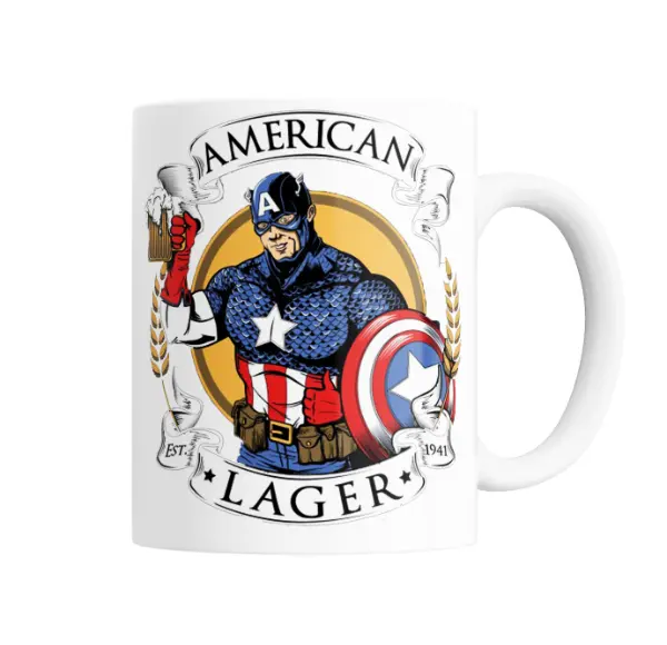 Taza de Cerámica Capitán América American Lager