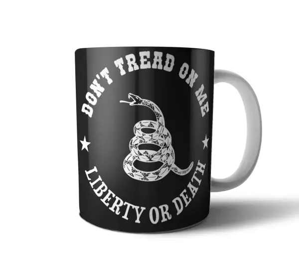 Taza de Cerámica Dont Tread on Me Serpiente Liberty or Death