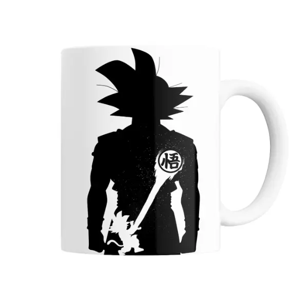 Taza de Cerámica Dragon Ball Goku Silueta con Bastón