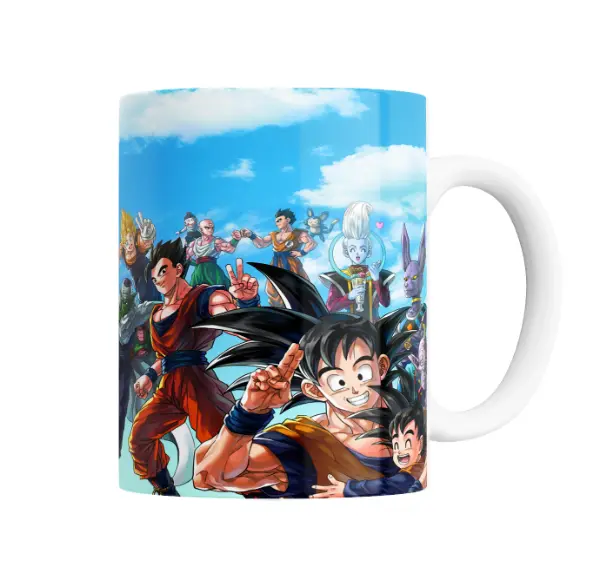 Taza de Cerámica Dragon Ball Goku Gohan Vegeta Piccolo Personajes