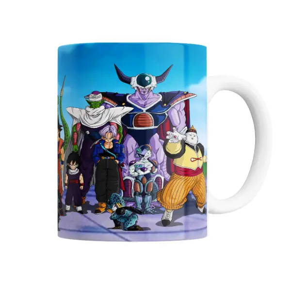 Taza de Cerámica Dragon Ball Cell Goku Gohan Piccolo Trunks