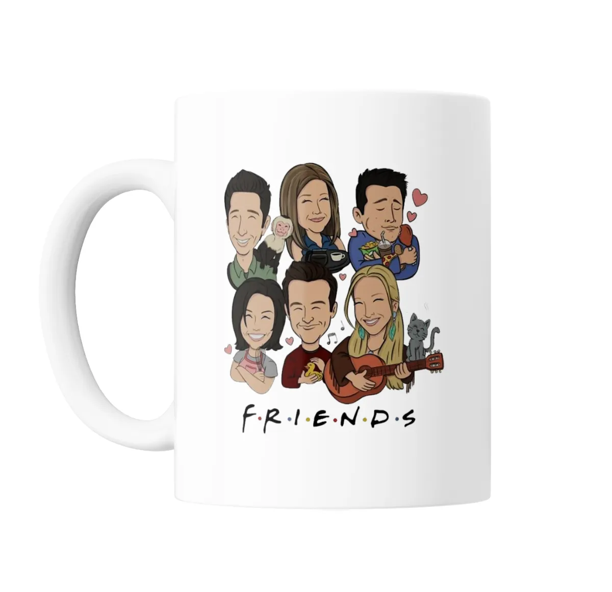 Taza de Cerámica Friends Personajes Chopp Esmerilado - vista 2