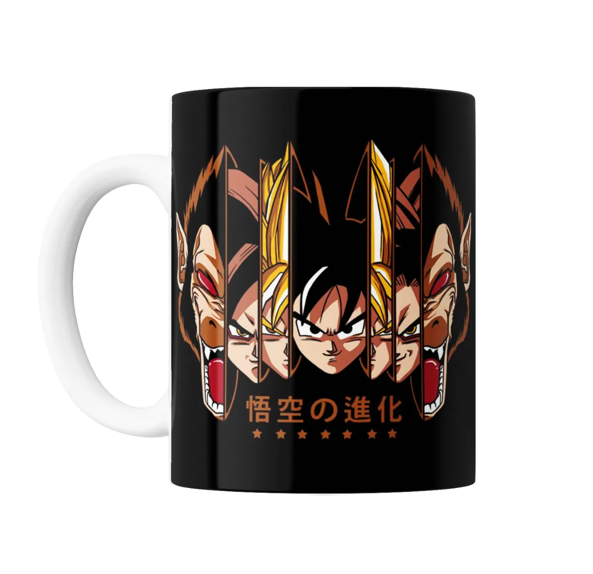 Taza de Cerámica Dragon Ball Evolución de Goku Oozaru Super Saiyan - vista 2
