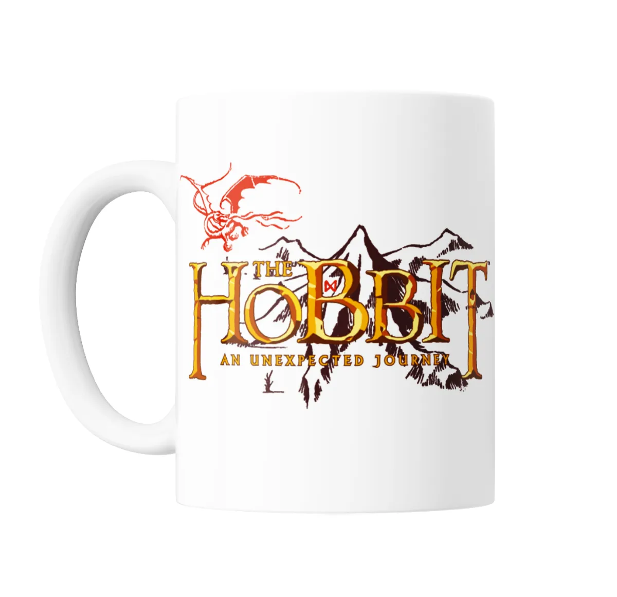 Taza de Cerámica Hobbit Smaug y Montañas - vista 2