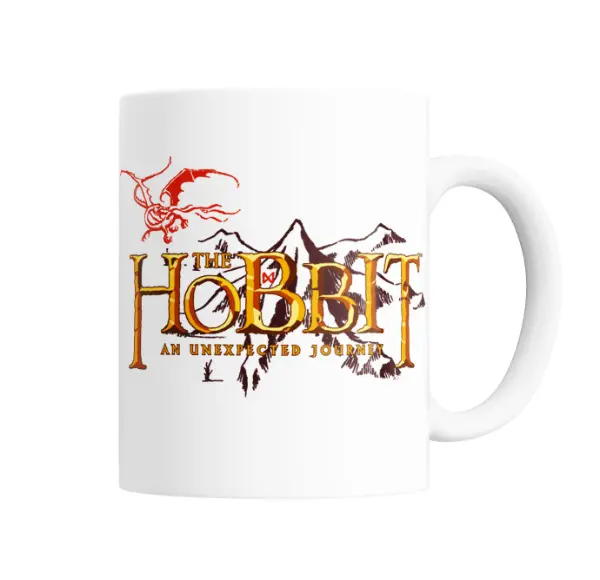 Taza de Cerámica Hobbit Smaug y Montañas