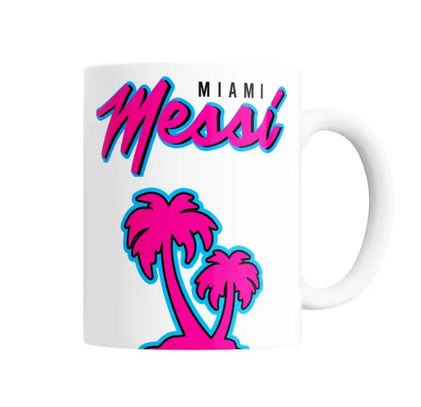 Taza de Cerámica Inter Miami Messi Palmeras Miami