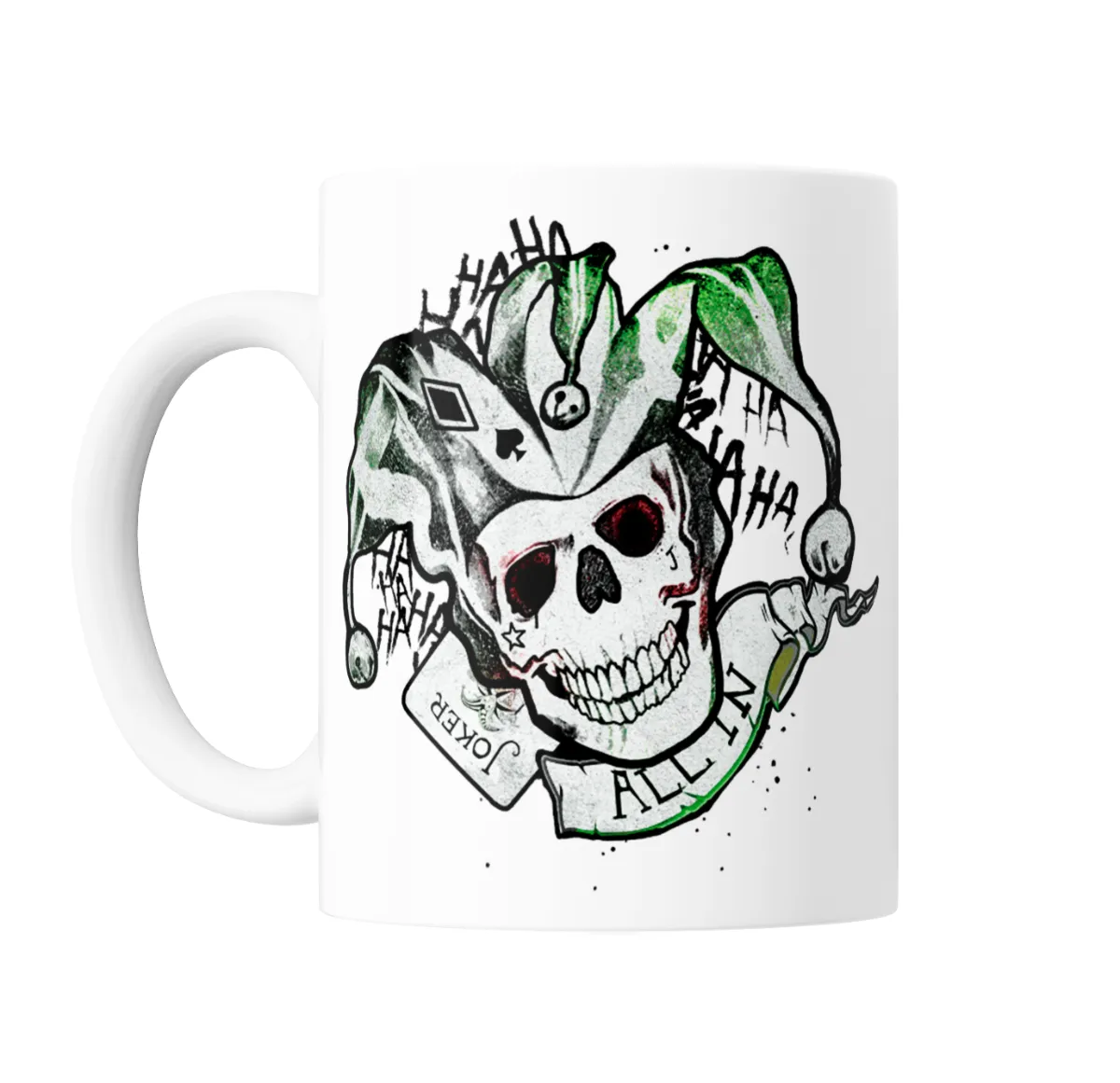 Taza de Cerámica Joker Calavera con Gorro de Bufón All In - vista 2