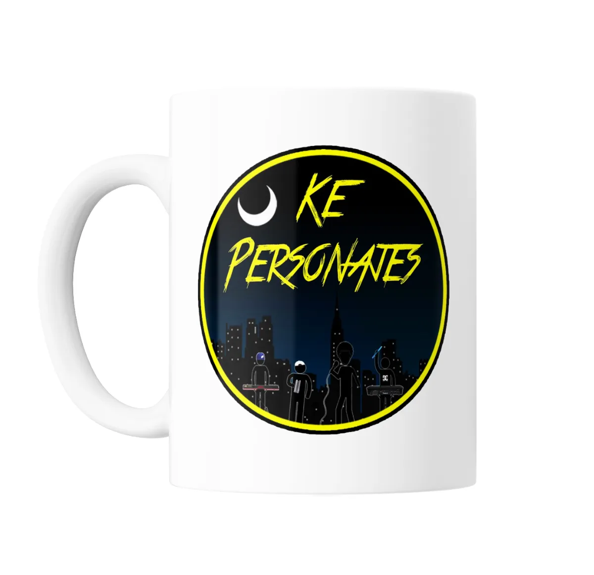 Taza de Cerámica Ke Personajes Logo Ciudad Nocturna - vista 2
