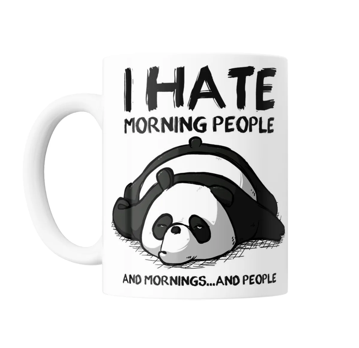 Taza de Cerámica Oso Panda Odio las Mañanas - vista 2