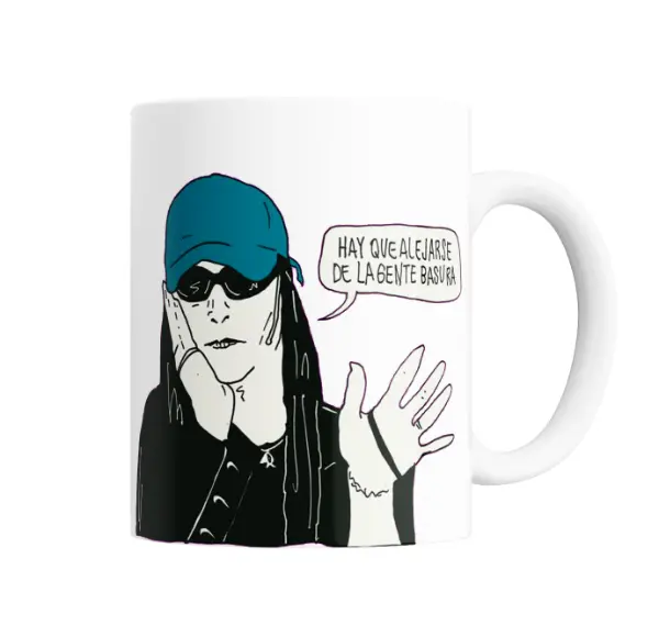 Taza de Cerámica Mala Fama Hay que alejarse de la gente basura
