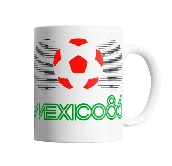 Taza de Cerámica Mundial México 86 Logo