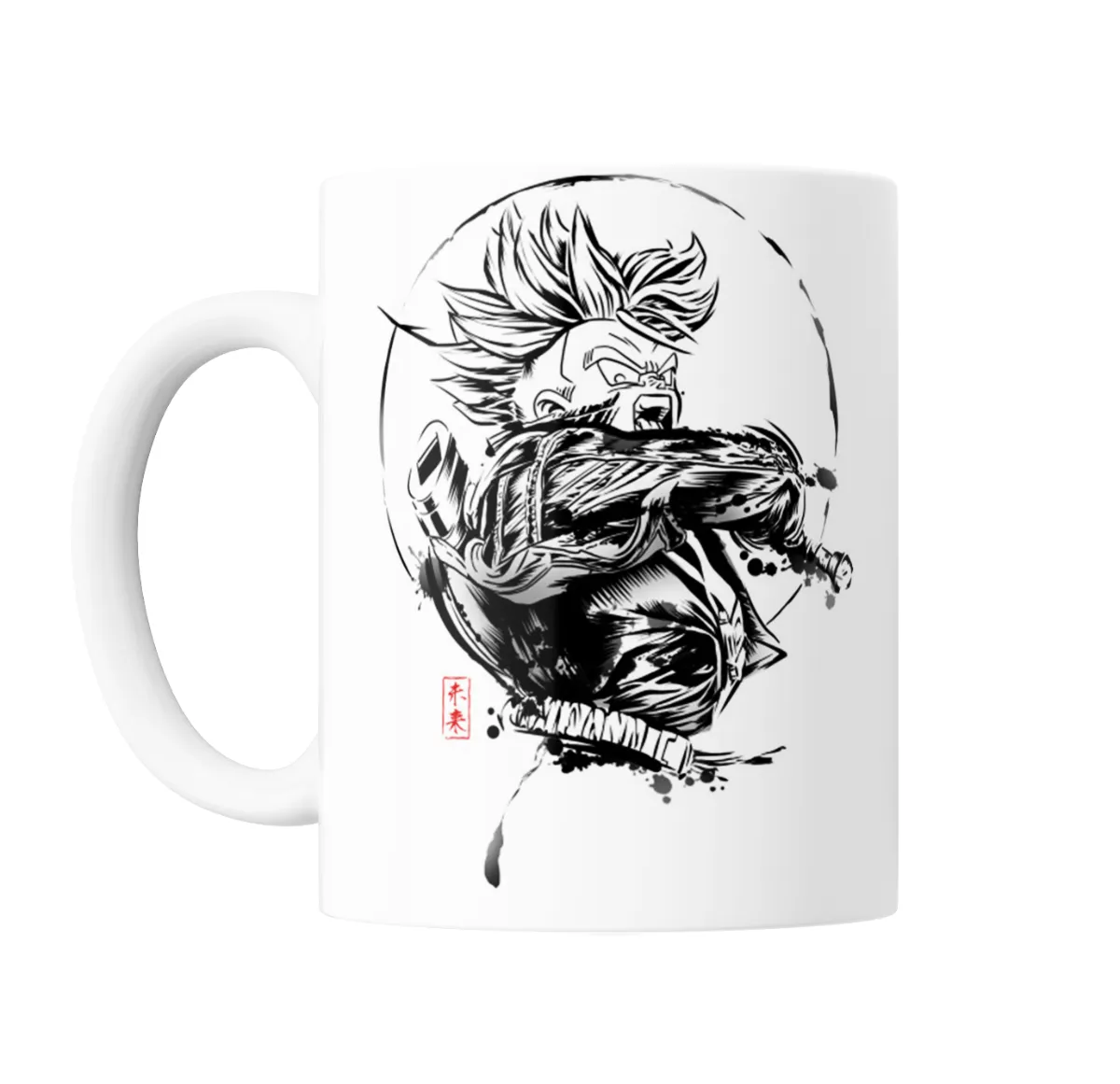 Taza de Cerámica Dragon Ball Trunks Estilo Sumi-e - vista 2