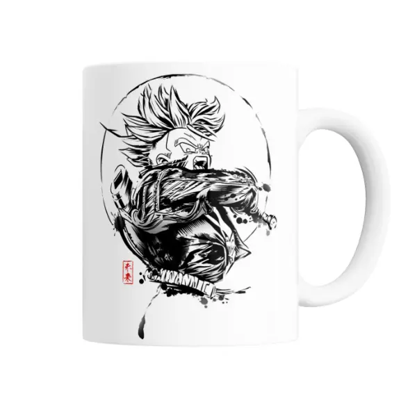 Taza de Cerámica Dragon Ball Trunks Estilo Sumi-e