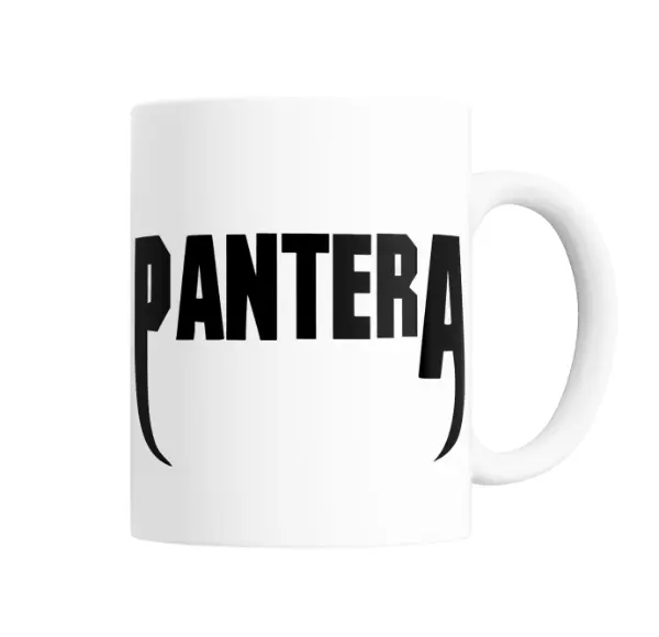Taza de Cerámica Pantera Logo Negro