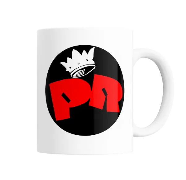 Taza de Cerámica Patricio Rey Logo PR con Corona