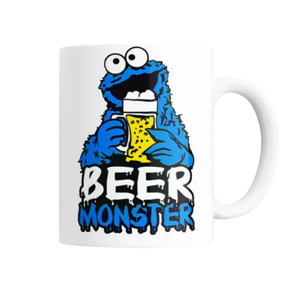 Taza de Cerámica Plaza Sésamo Monstruo de las Galletas Beer Monster