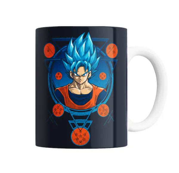Taza de Cerámica Dragon Ball Goku Super Saiyajin Blue con Esferas