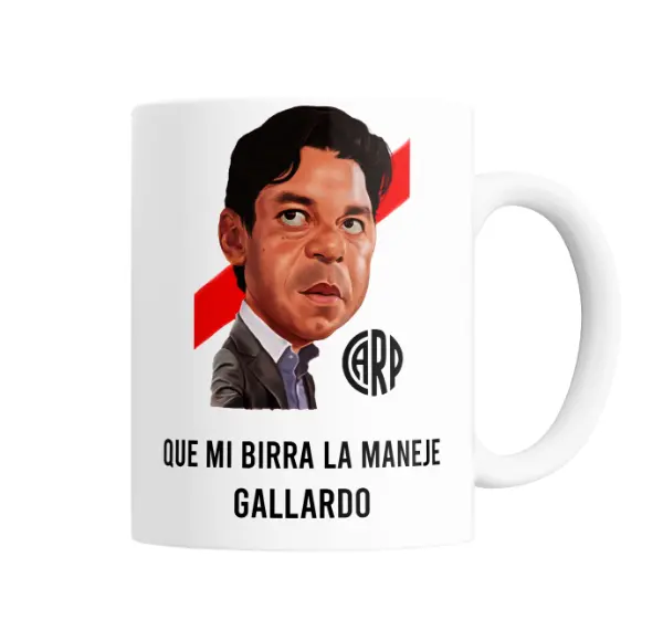 Taza de Cerámica River Plate Gallardo La Birra
