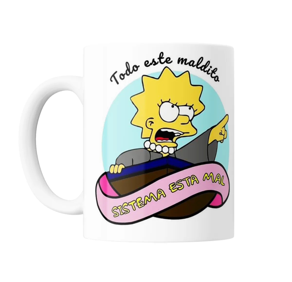 Taza de Cerámica Los Simpson Lisa Sistema Esta Mal - vista 2