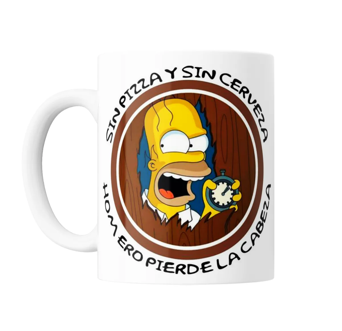 Taza de Cerámica Los Simpson Homero Sin Pizza y Sin Cerveza Homer Pierde la Cabeza - vista 2