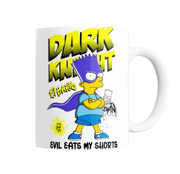 Taza de Cerámica Los Simpson El Barto Dark Knight