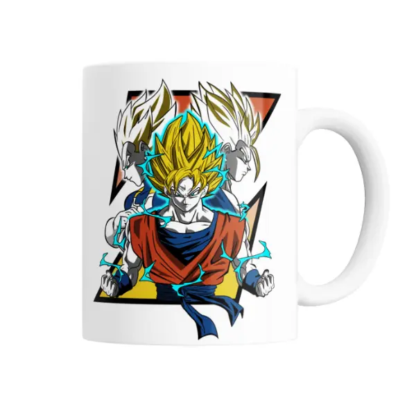 Taza de Cerámica Dragon Ball Goku Super Saiyan y Vegeta