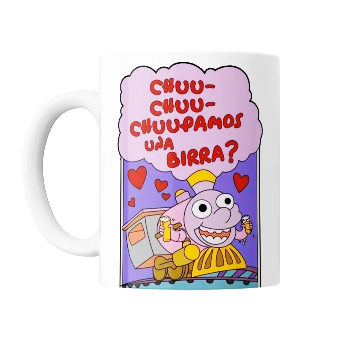 Taza de Cerámica Los Simpson Tren Chuu Chuu Chuupamos una Birra - vista 2