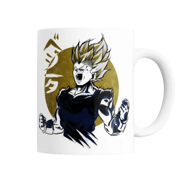 Taza de Cerámica Dragon Ball Vegeta SSJ Rugido Japón