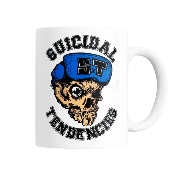 Taza de Cerámica Suicidal Tendencies Calavera con Casco de Boxeo