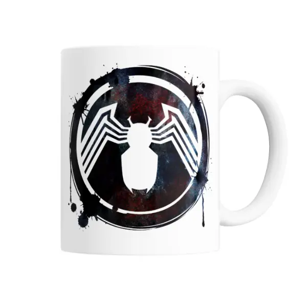 Taza de Cerámica Venom Símbolo Salpicado