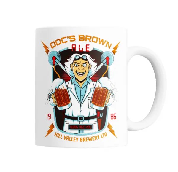Taza de Cerámica Volver al Futuro Doc Brown Ale
