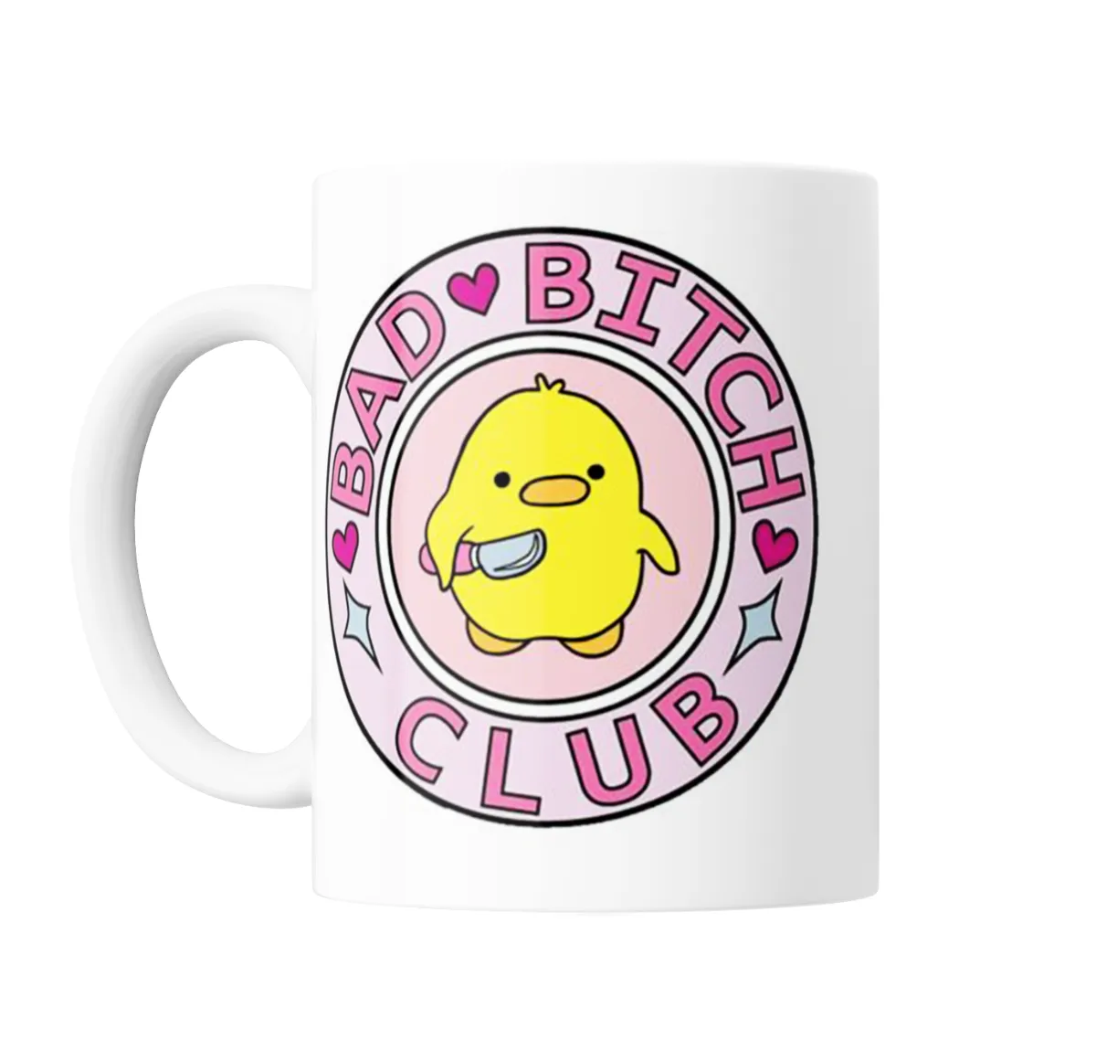 Taza de Cerámica Antisocial Bad Bitch Club Pato con Cuchillo - vista 2