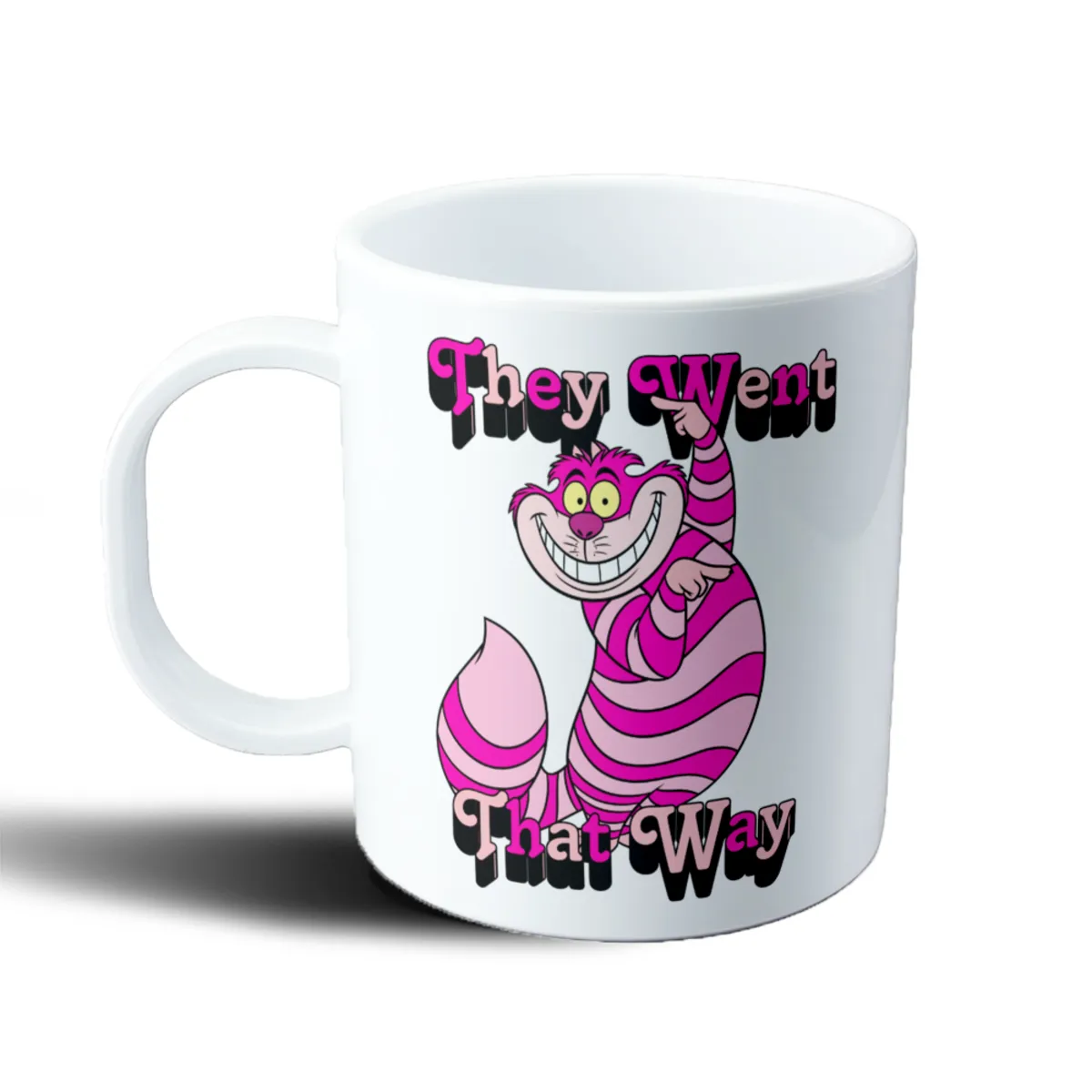 Taza de Plástico Alicia Gato de Cheshire They Went That Way - vista 2