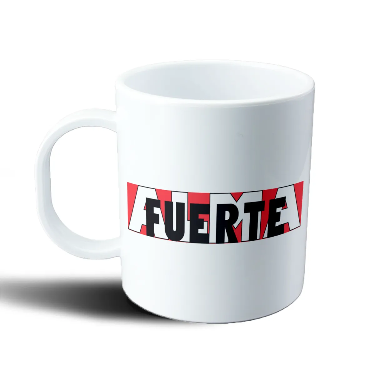 Taza de Plástico Alma Fuerte Rojo y Blanco - vista 2