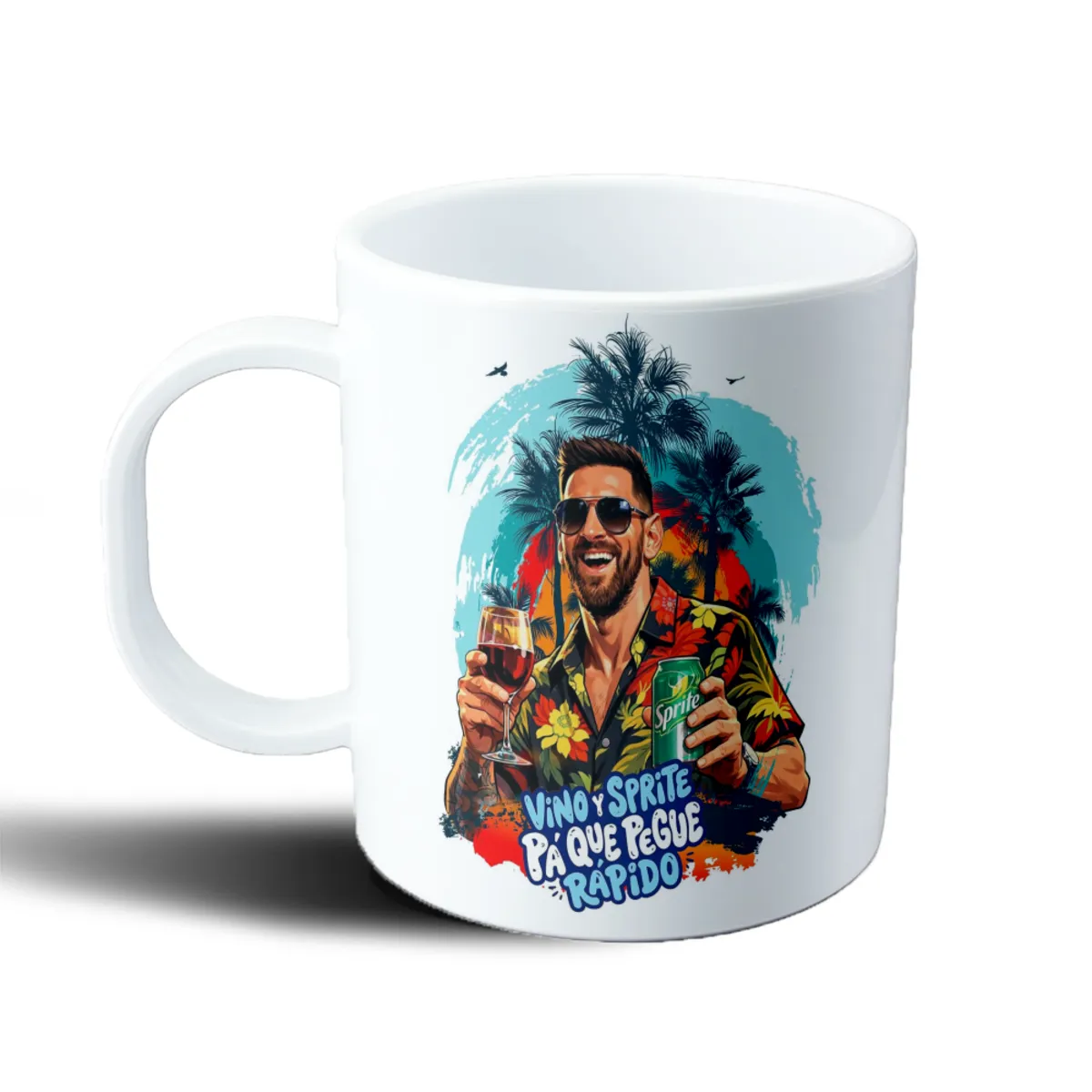 Taza de Plástico Messi Vino y Sprite Pá Que Pegue Rápido - vista 2