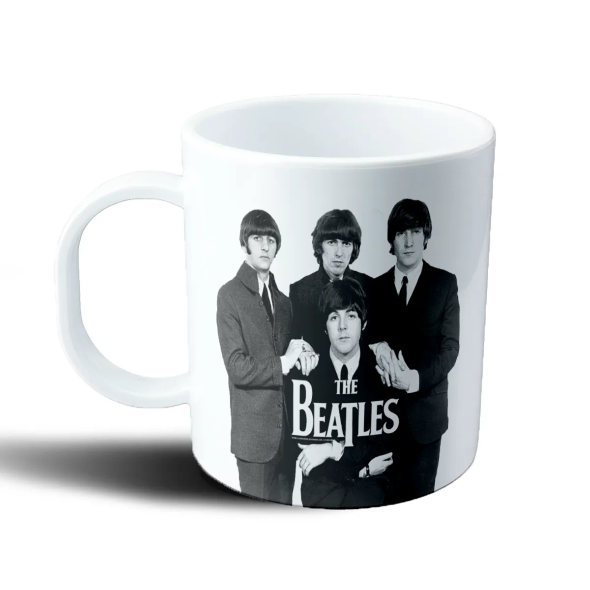 Taza de Plástico The Beatles Foto Blanco y Negro - vista 2