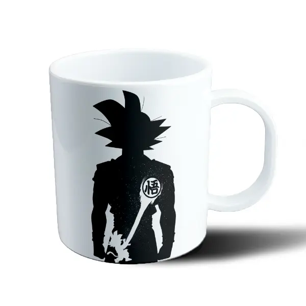 Taza de Plástico Dragon Ball Goku Silueta con Bastón