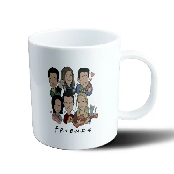 Taza de Plástico Friends Personajes Chopp Esmerilado