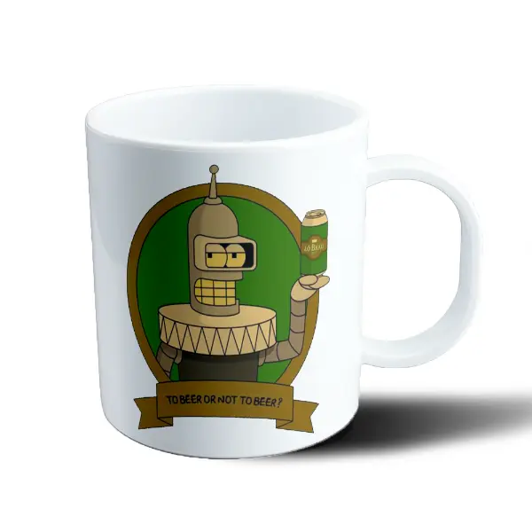 Taza de Plástico Futurama Bender To Beer or Not To Beer