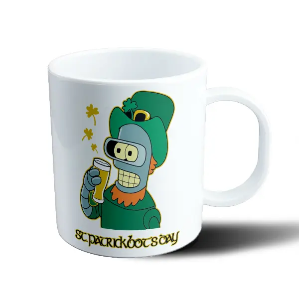 Taza de Plástico Futurama Bender St. Patrick's Day