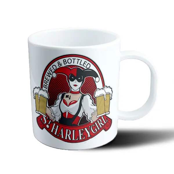 Taza de Plástico Harley Quinn Brewed and Bottled Girl