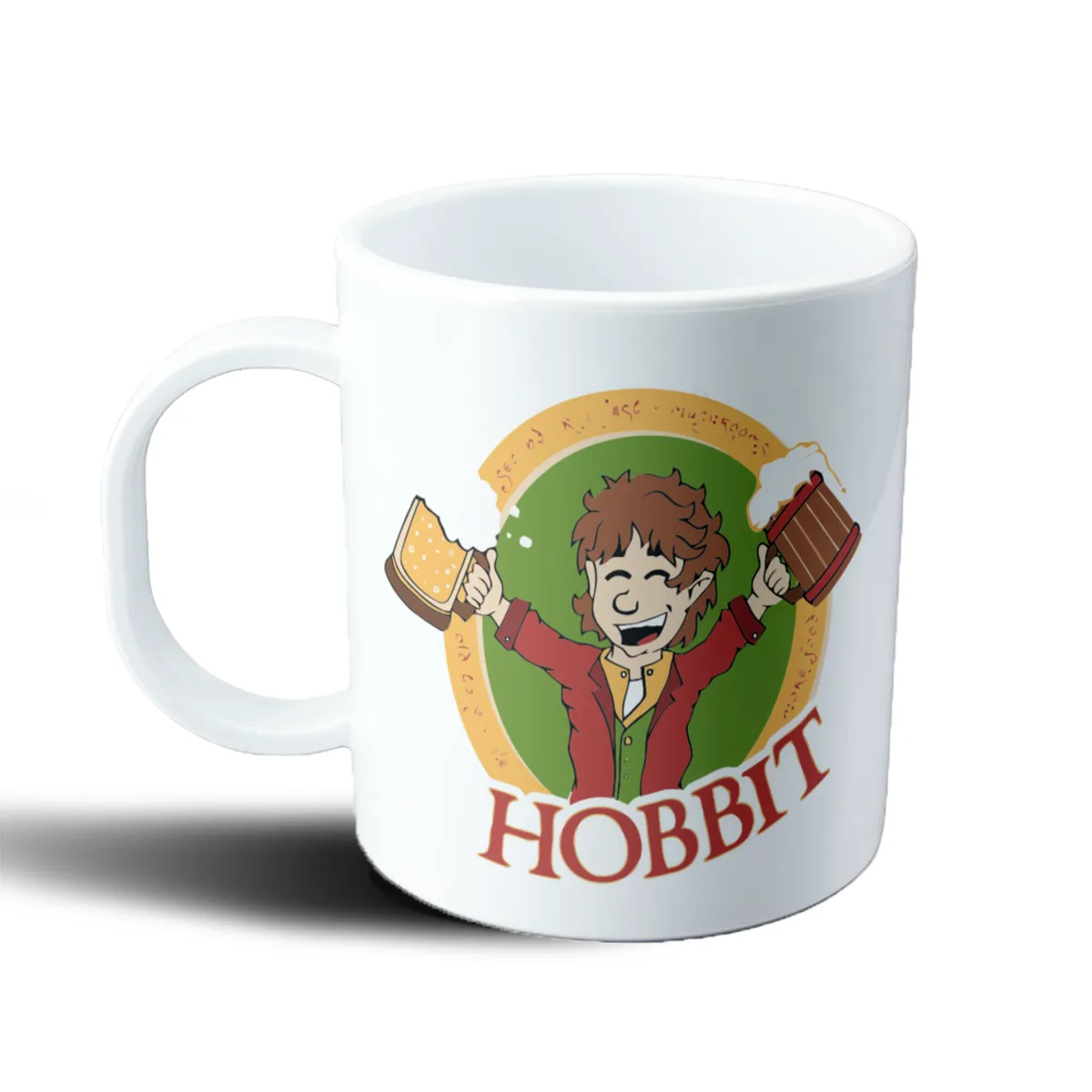 Taza de Plástico Hobbit Bilbo con Chopp y Pan - vista 2