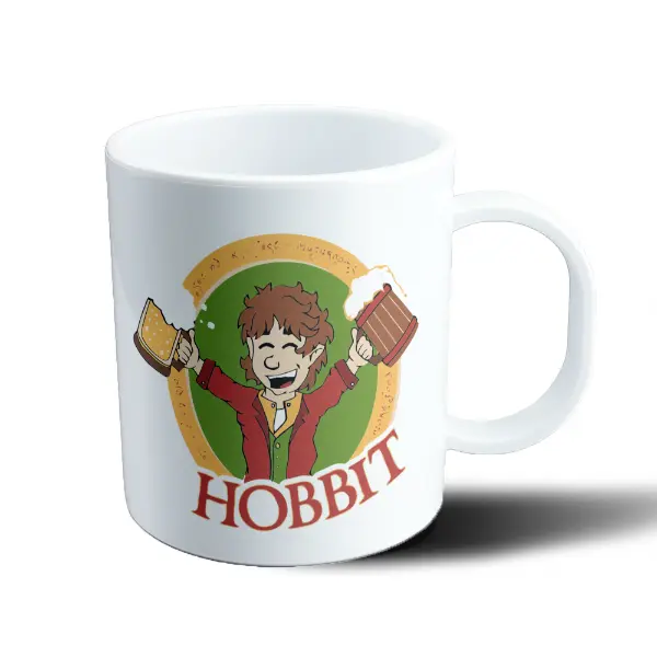 Taza de Plástico Hobbit Bilbo con Chopp y Pan