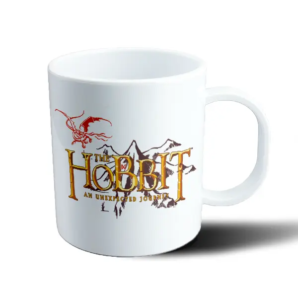 Taza de Plástico Hobbit Smaug y Montañas
