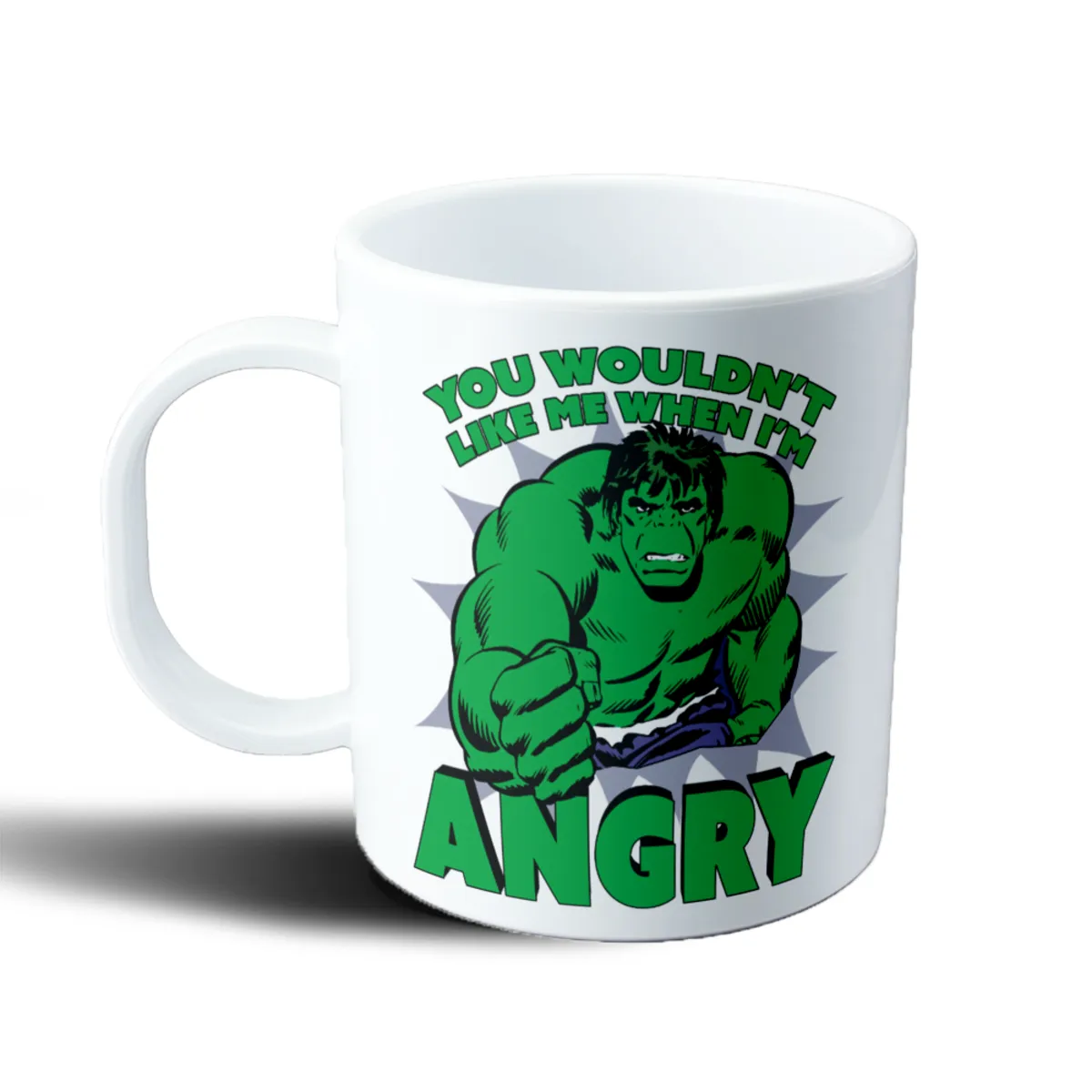 Taza de Plástico Hulk You Wouldn't Like Me When I'm Angry - vista 2